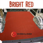 Campervan flooring vinyl in situ - Red
