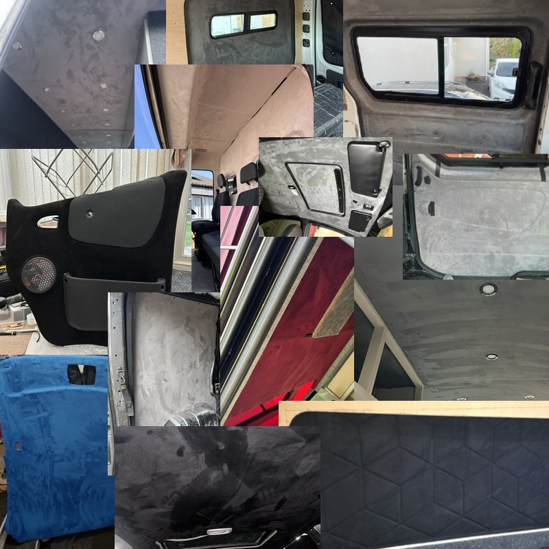 van lining 4 way stretch suede