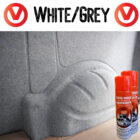 Campervan carpet in situ - White Grey