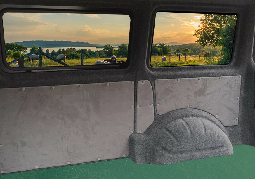 Campervan flooring green