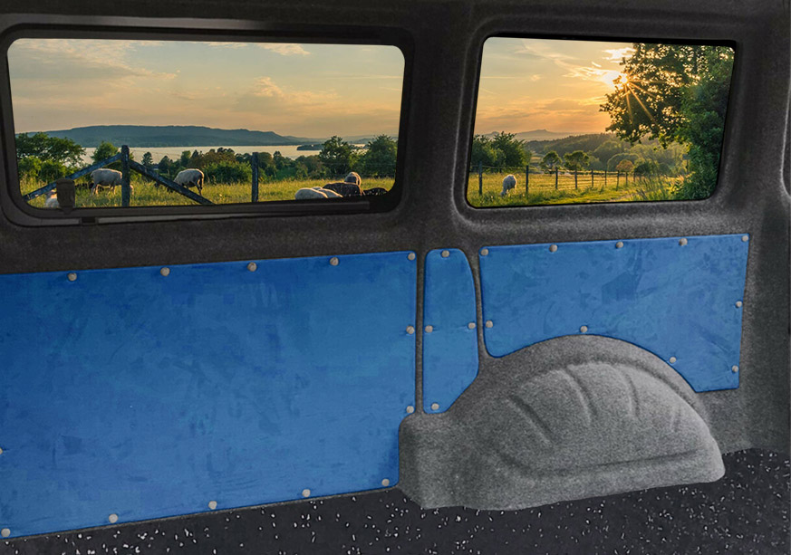 Campervan lining-blue